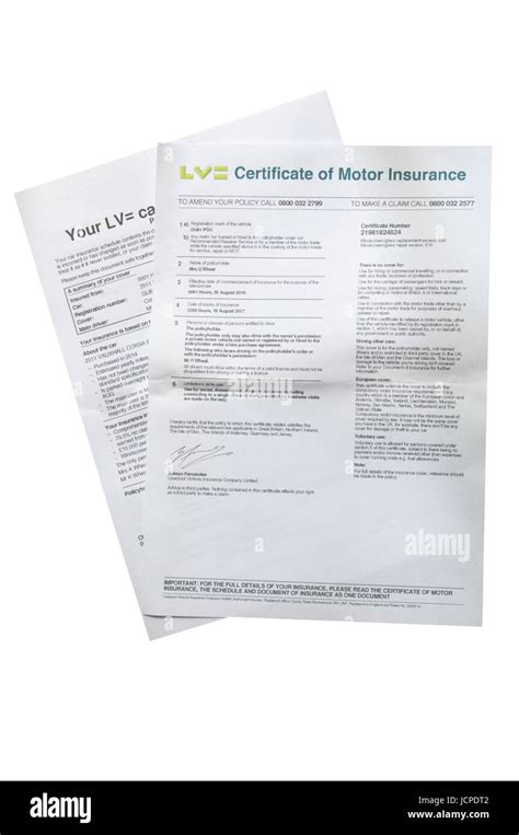 lv car insurance documents.